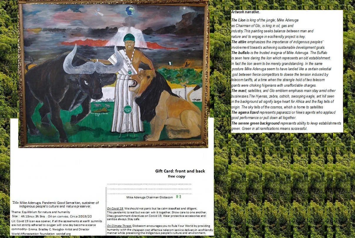 Project Mike Adenuga on Covid 19   and on Climate Threat gift card Narrative.jpg